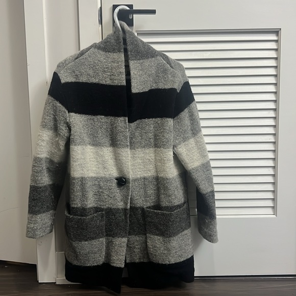 aritzia wilfred free striped wool coat - Picture 1 of 4
